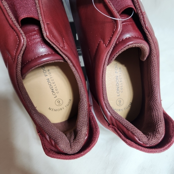 London Fog Men\'s 9M Francis Cabernet/Burgundy Sneakers New In Box